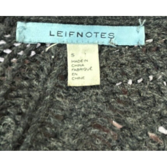 Leifnotes Anthropologie Abstract Garden Black Sweater Small Floral Wool Blend‎ - Picture 5 of 8